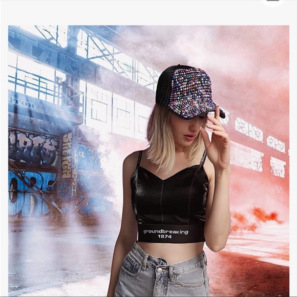 🆕 💠Bling💠 Baseball Hats for Women with Studded Rhinestone - Picture 6 of 8